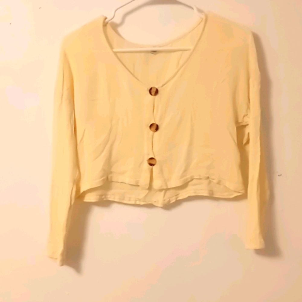 Yellow button-up